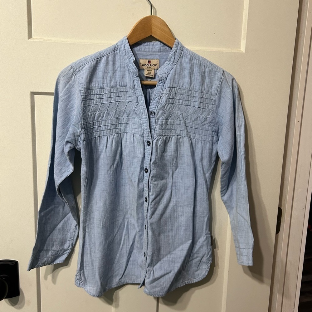 Woolrich Button Up Shirt Womens petite Long Sleeve